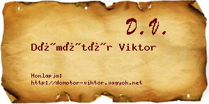 Dömötör Viktor névjegykártya
