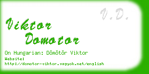viktor domotor business card
